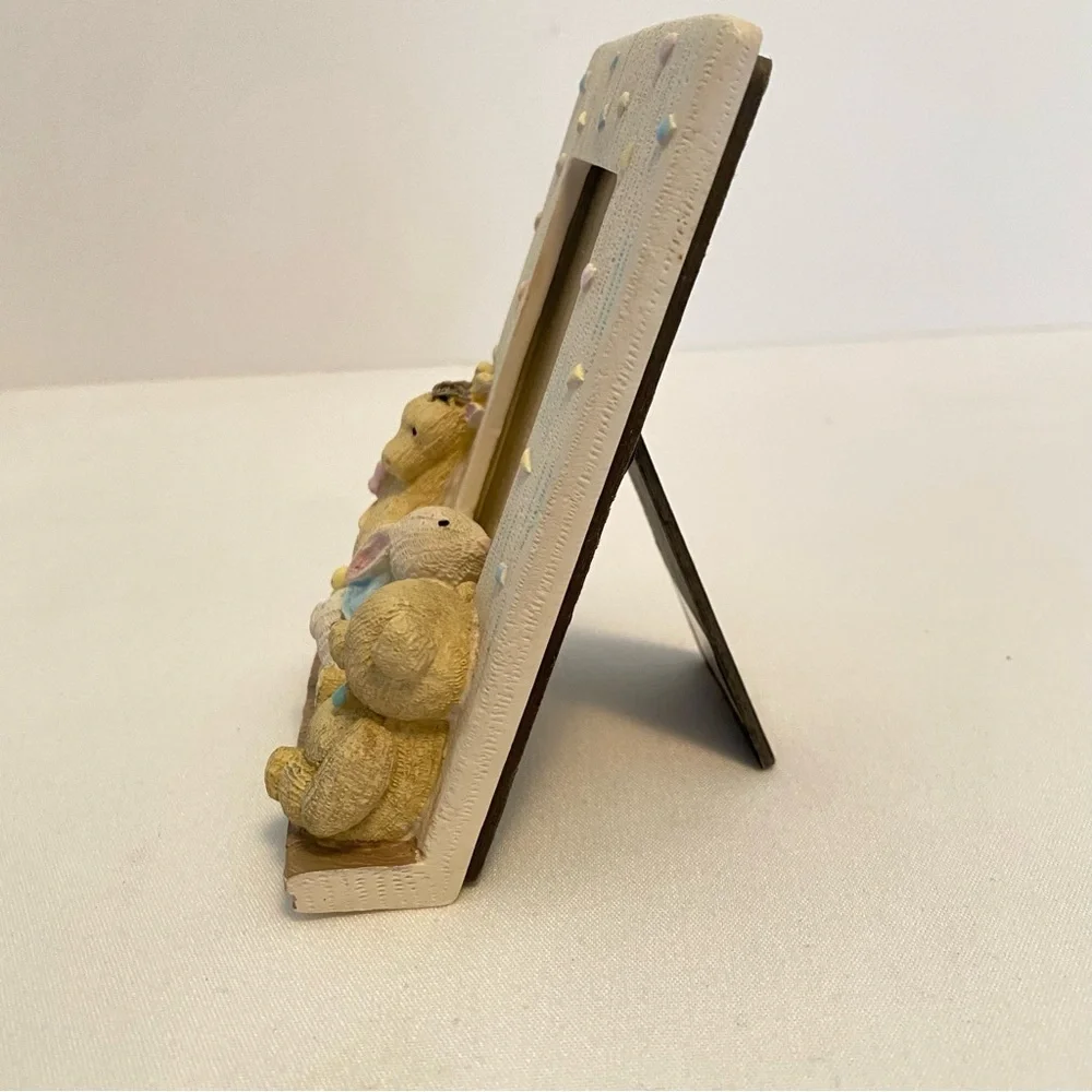 Burnes of Boston Giraffe Bunny Teddy Bear 3D Nursery Picture Frame Vintage